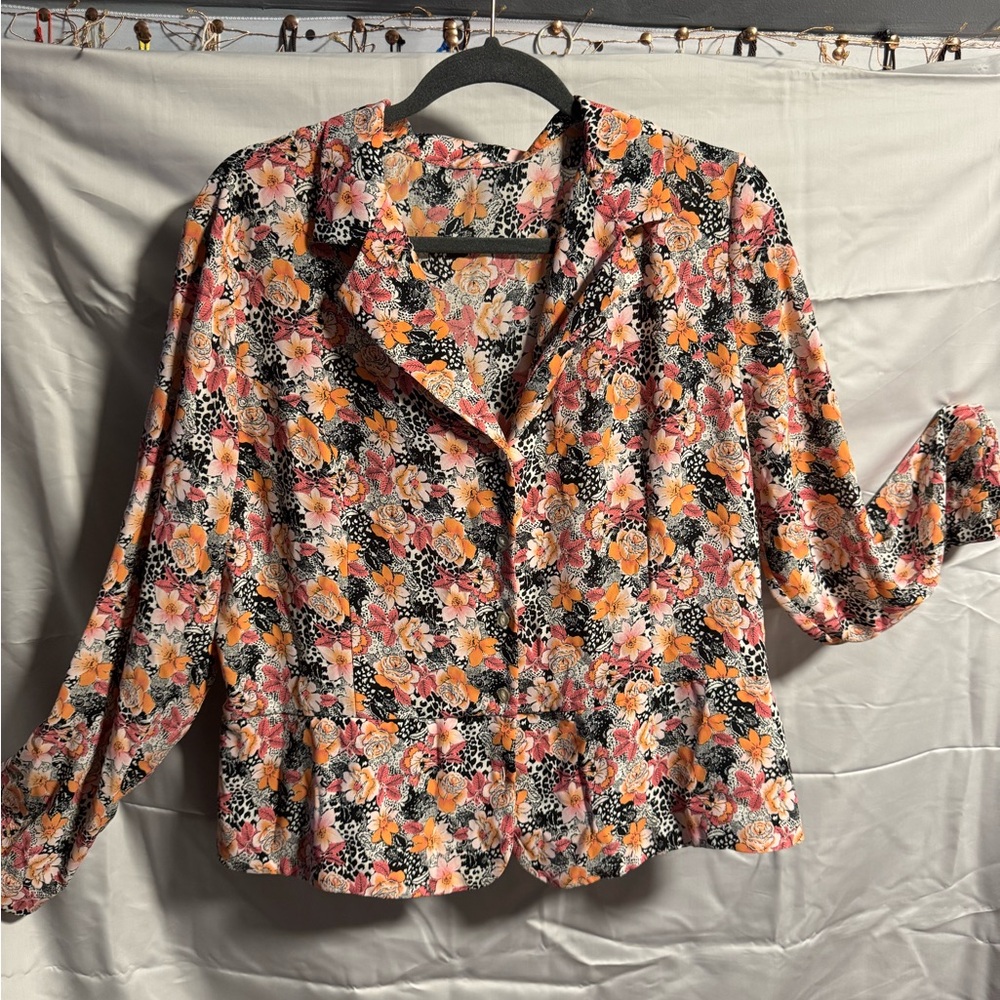 VTG 70’s Floral Women's Top - Multicolor